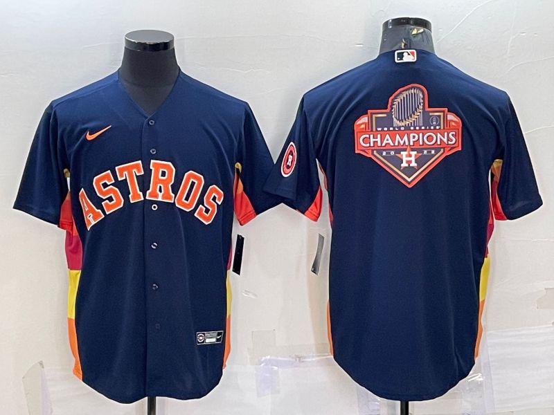 Men Houston Astros Blank Blue Game Nike 2022 MLB Jerseys2